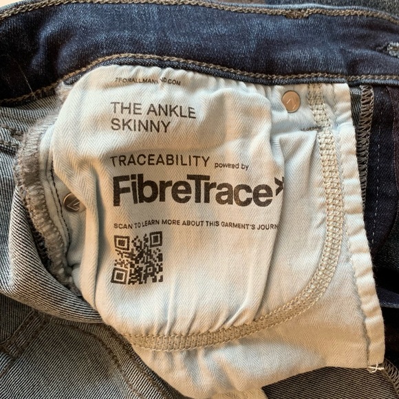 NWT 7 for All Mankind Slim Illusion Traceable Ankle Skinny With Cut Hem Kent 27 - Picture 11 of 11